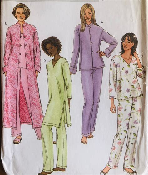 Fast And Easy Butterick Pattern 4406 Misses Womans Sleepwear Loungewear