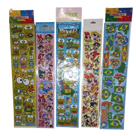 Adesivo Infantil Tira Grande Kit Cartelas Stickers Shopee Brasil