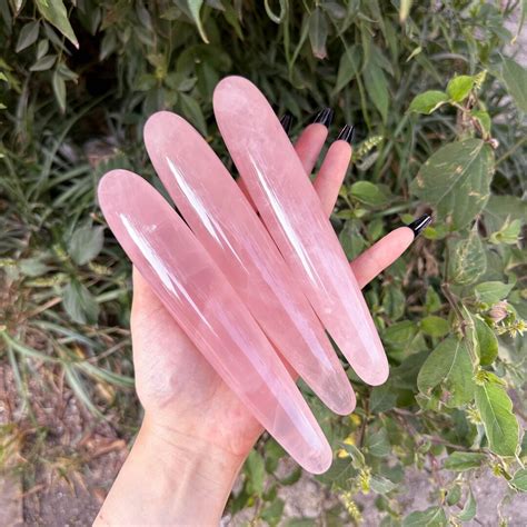 7 Straight Rose Quartz Dildo Massager Yoni Wand Sex Toys Etsy New Zealand