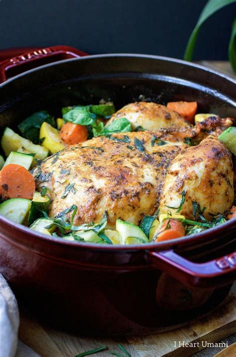 Dutch Oven Roasted Red Curry Whole Chicken I Heart Umami