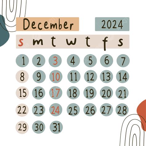 Aesthetic Calendar Month December December Calendar Png