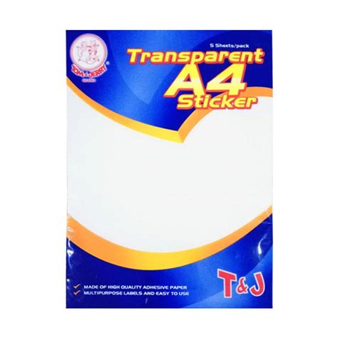 Jual Tom Jerry Label A4 Sticker Transparan PUTIH Di Seller Selaras