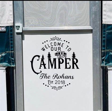 Large Welcome To Our Camper Popup Decals Camping Decals Etsy In