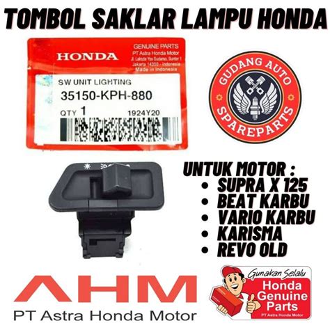 Jual Original Ahm Saklar Tombol Lampu On Off Karisma Vario Supra X 125 Beat Karbu Shopee Indonesia