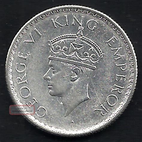 British India King George Vi Emperor Half Rupee Rarest