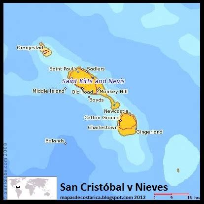 MAPAS DE San Cristóbal y Nieves