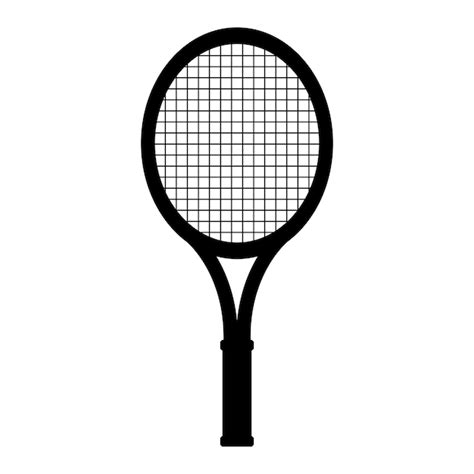 Premium Vector Tennis Racket Silhouette Vector Illustration