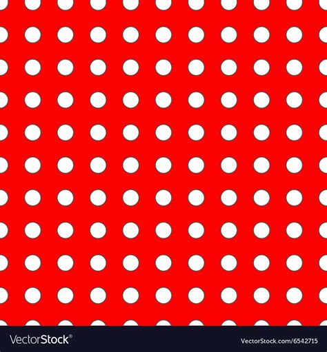 White Dots On Red Background Seamless Pattern Vector Image