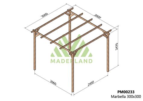 Pergola En Bois Massif Maderland Marbella BRYCUS