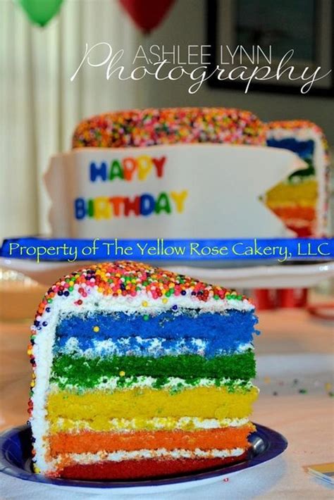 Rainbow Sprinkle Cake Decorated Cake By The Yellow Rose Cakesdecor