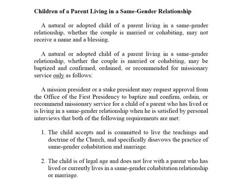 Mormon Leaders Soften Policy On Same Sex Families But Controversy Continues