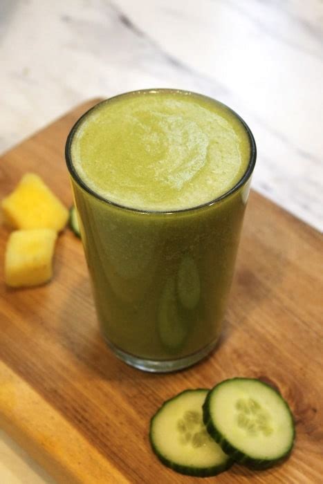 Pineapple Cucumber Detox Smoothie Rise And Blend