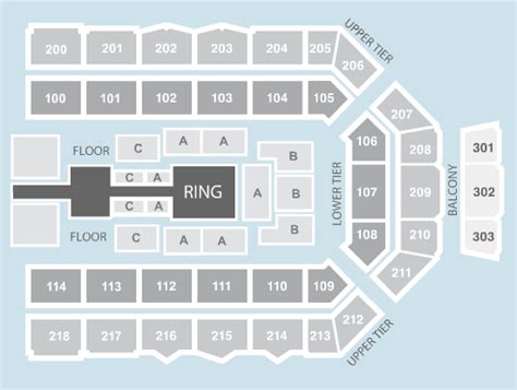 Wrestling Seating Plan - Metro Radio Arena