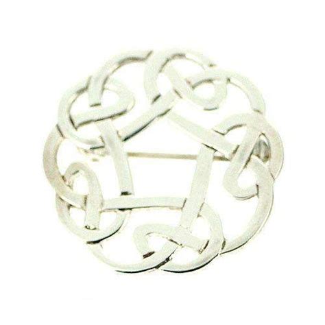 Vintage Scottish Celtic Themed Silver Celtic Knot Brooch With Chester