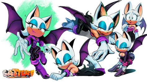 206310 Safe Artist Satierf Art Rouge The Bat Sonic Bat Mammal Anthro Sega Sonic