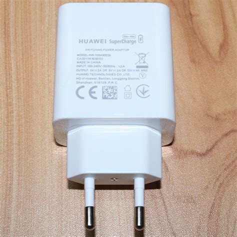 Original EU Huawei P30 Pro Fast Charger 40W Supercharge Quick Charge 5A