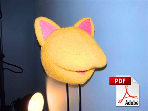 Puppet Head Pattern Digital Download Cat Foam And Fleecefur Etsy