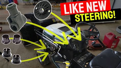 How To Fix Sloppy Steering On Craftsman Lawn Tractor Youtube