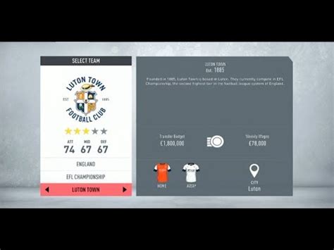 Come On You Hatters Luton Town FIFA 20 Career Mode 1 YouTube