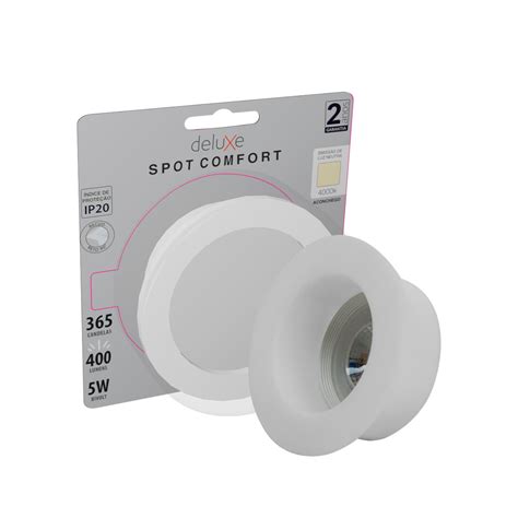 Spot De Led Comfort K Branco Neutro W Recuado Redondo Embutir V