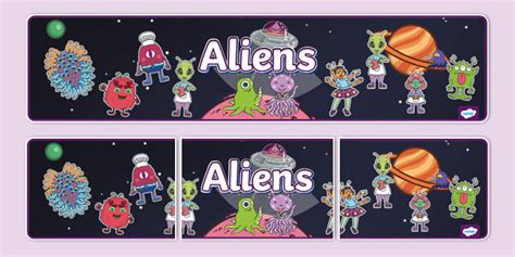 Aliens Display Banner Teacher Made Twinkl