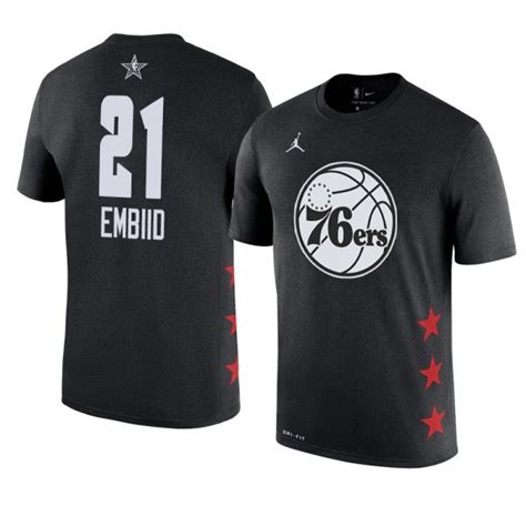 Philadelphia 76ers # 21 Joel Embiid All-Star Game 2019 Nom et numéro T ...