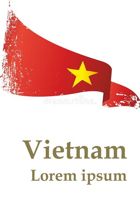 Bandera De Vietnam Rep Blica Socialista De Vietnam Plantilla Para El