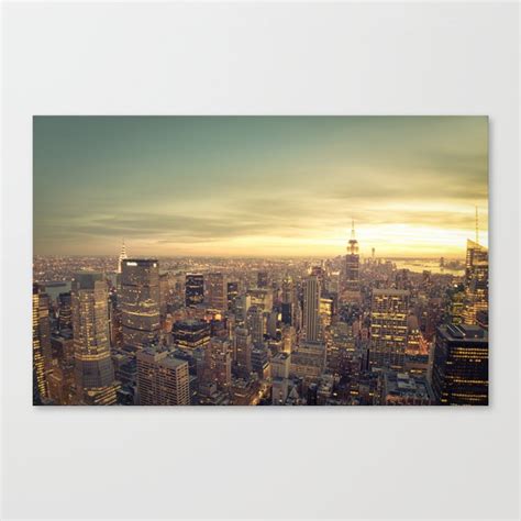 New York Skyline Cityscape Canvas Print by Vivienne Gucwa | Society6