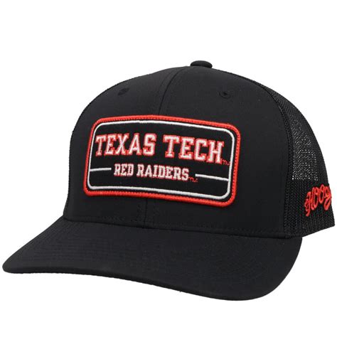 Black Texas Tech Hat w/ Vintage Red Raiders Logo | Hooey Hats & Caps