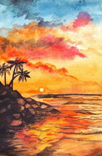 6000 Beach Sunset Painting Pictures