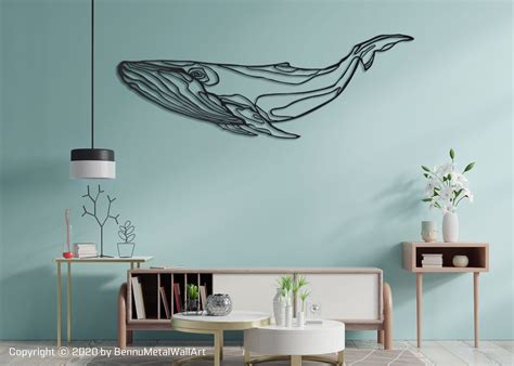 Whale Whale Metal Wall Decor Blue Whale Metal Wall Art Etsy Canada