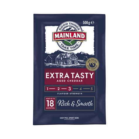 Buy Mainland Extra Tasty Cheddar Cheese Block 500g Coles