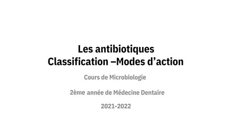 Solution Les Antibiotiques Classification Studypool