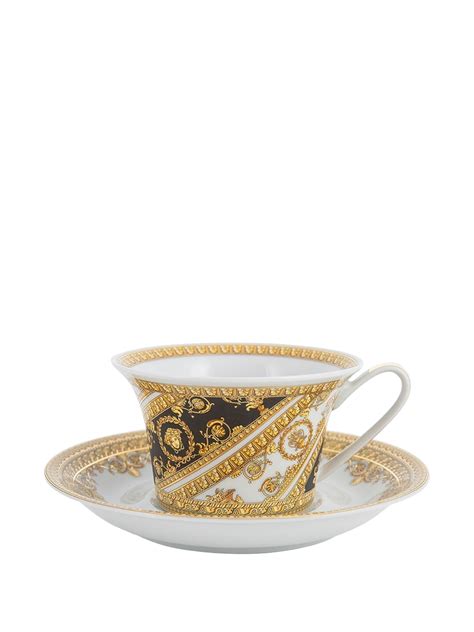 Versace X Rosenthal I Love Baroque Tea Cups Set Of 6 White