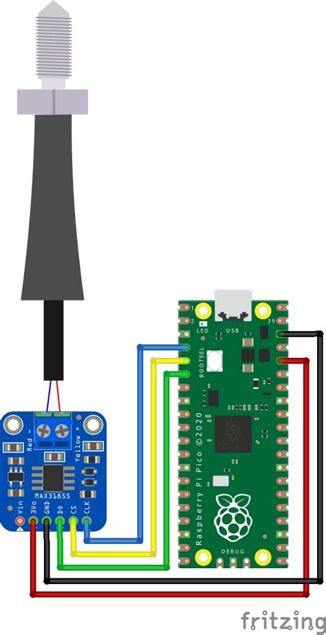 K Type Thermocouple Max Amplifier With Raspberry Pi Pico