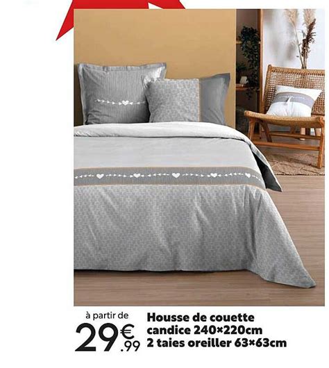 Offre Housse De Couette Candice X Cm Taies Oreiller X