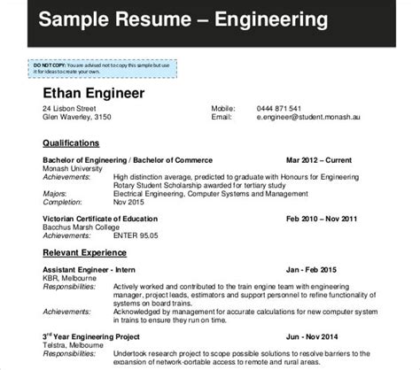 18 Fresher Engineer Resume Templates Pdf Doc Free And Premium Templates