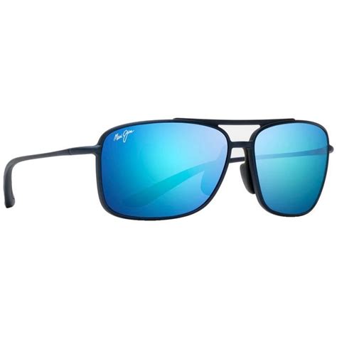 Maui Jim Kaupo Gap Polarized Aviator Matte Blue Sunglasses Blue Hawaii Lens Carl S Golfland