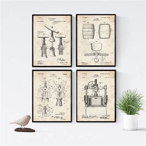 Buy Nacnic Vintage Pack Of Sheets With Patents Wine Set S With