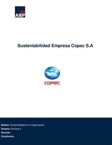 Informe Sustentabilidad De La Empresa Copec Semana Paulina UDocz