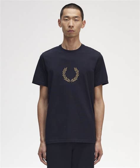 Fred Perry Navy Laurel Wreath T Shirt Jules B