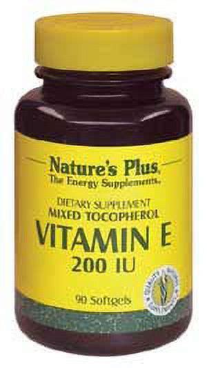 Vitamin E Mixed Tocopherol Iu Nature S Plus Softgel Walmart