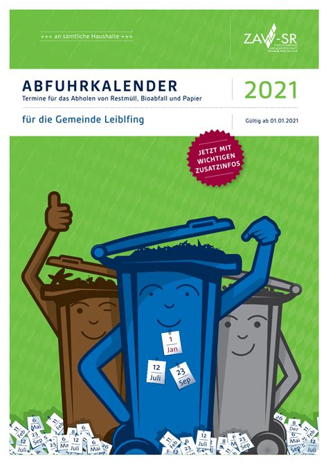 Abfuhrkalender 2021 Gemeinde Leiblfing DocsLib