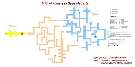 Digimon World 3 Undersea Base Magasta Map (PNG) Final - Neoseeker Walkthroughs