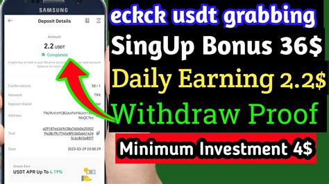 New Usdt Investment Site Usdt Mining Site SingUp Bonus With Withdraw