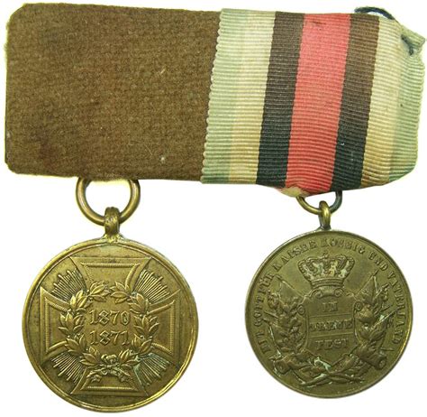 Imperial German Medals Bar With Prussian Commemorative Medal For The