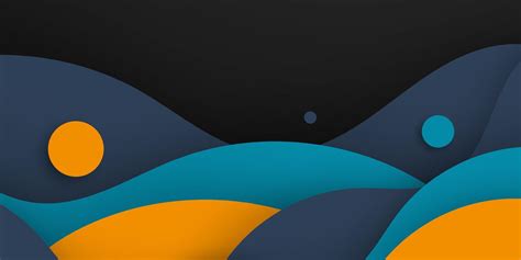 Abstract Colorful Wave On Dark Background Wave Design With Solid Color