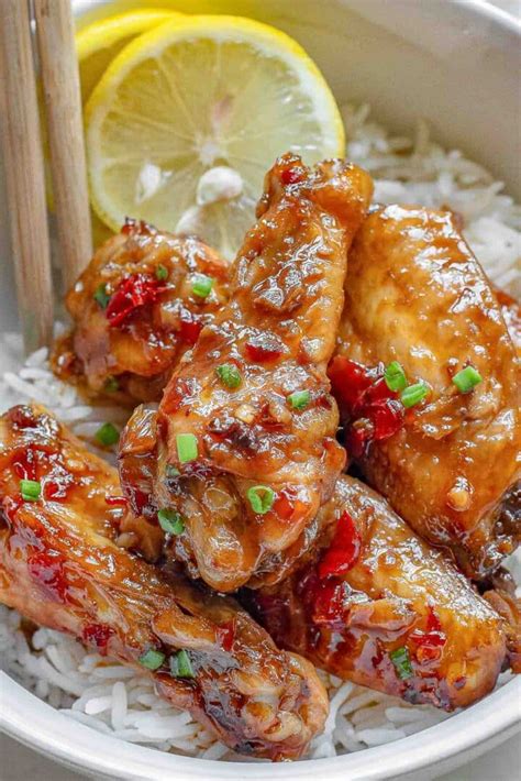 Sticky Thai Chicken Wings To Simply Inspire