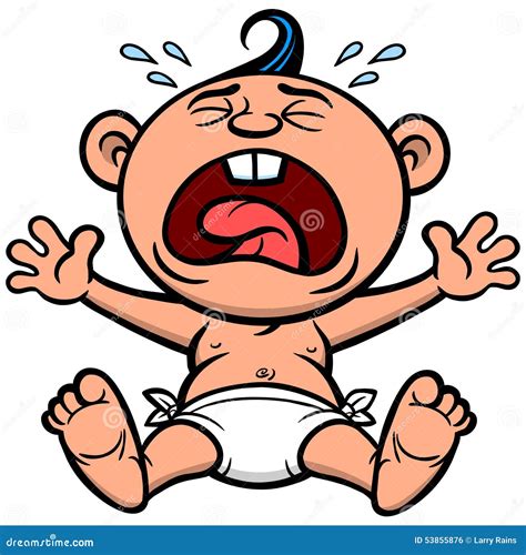 Cry Baby Stock Vector Illustration Of Distraught Baby 53855876