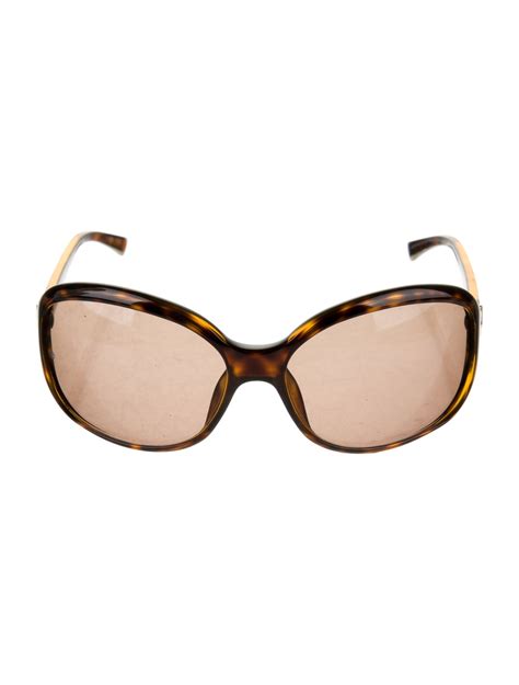 Giorgio Armani Oversize Tinted Sunglasses Brown Sunglasses Accessories Gio125167 The Realreal